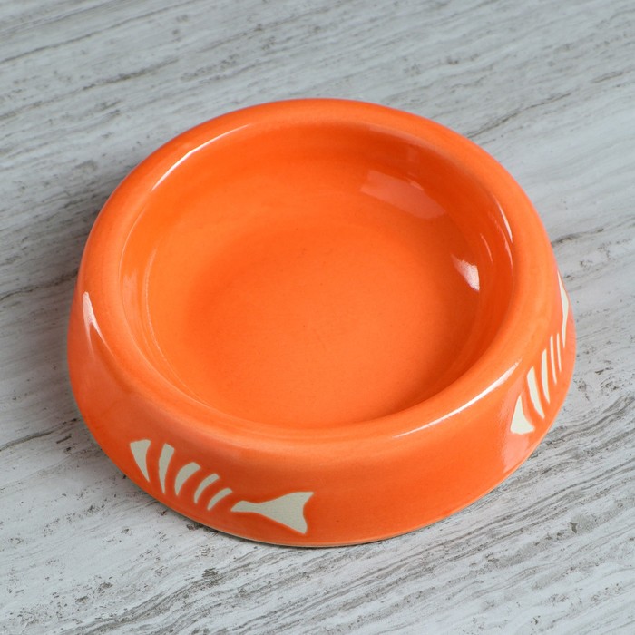 Миска "Рыбка" 0,2 л, оранжевая