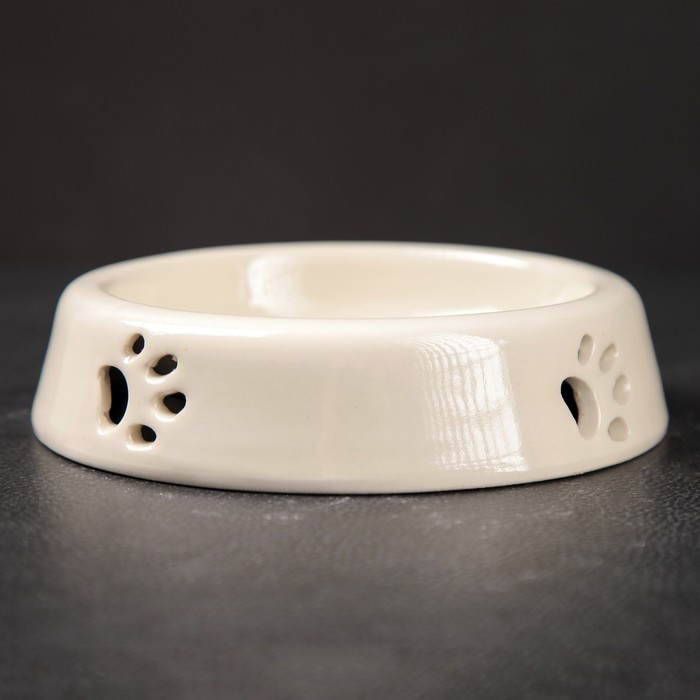 Миска 200 мл "Следы", цвет белый