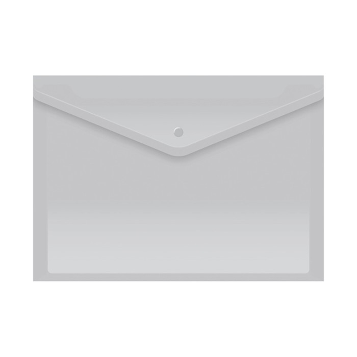 Папка-конверт на кнопке А4 Proff 180 мкм, прозрачная