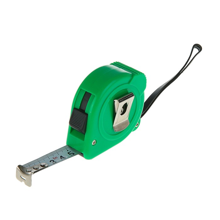 Рулетка TUNDRA basic, пластиковый корпус, 3 фиксатора, 5м х 19мм
