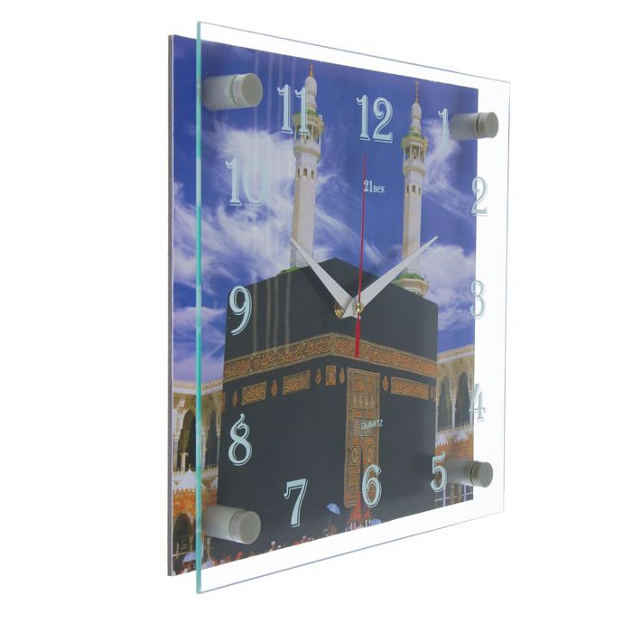 Часы настенные квадратные "Мекка", 25х25 см микс