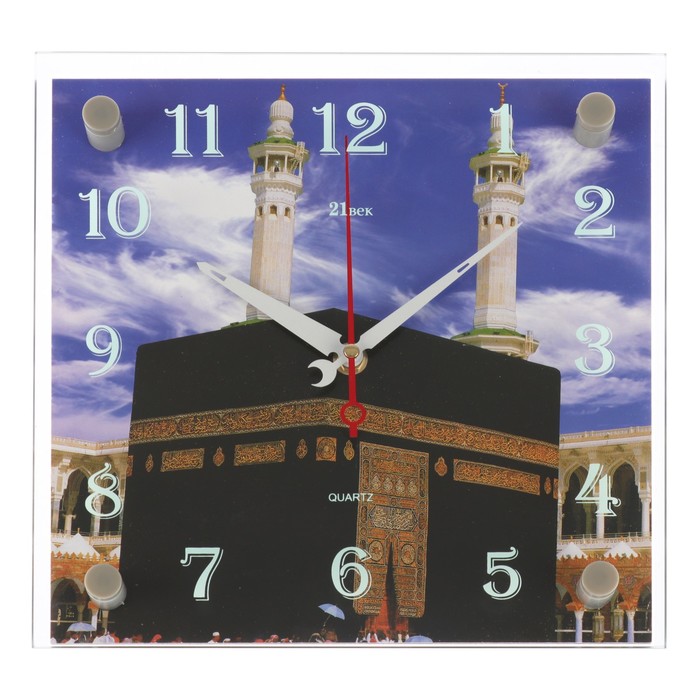 Часы настенные квадратные "Мекка", 25х25 см микс