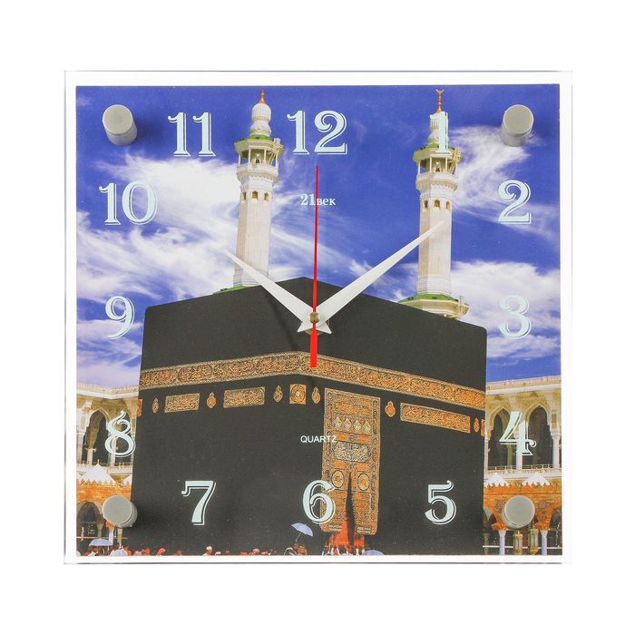 Часы настенные квадратные "Мекка", 25х25 см микс