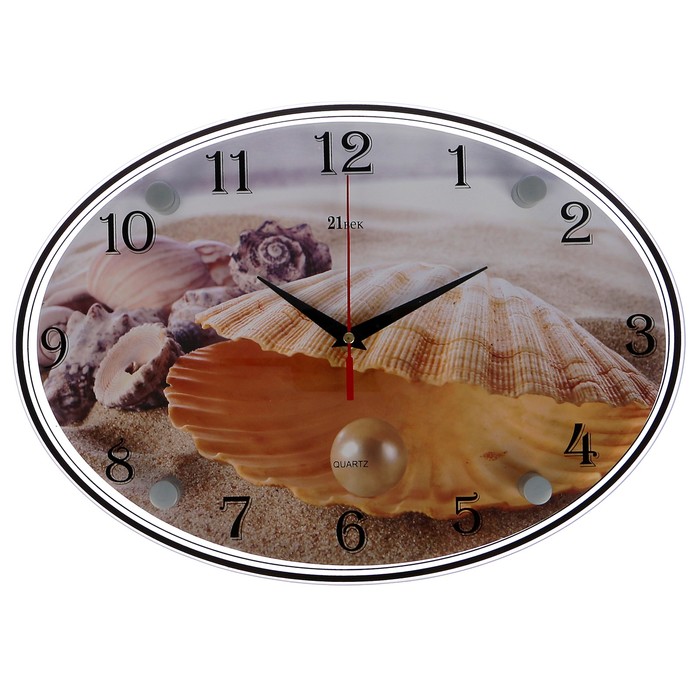 Часы настенные овальные "Жемчужина", 24х34 см микс