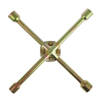 Ключ балонный крестообразный TUNDRA, 16 х 350 мм, желтый цинк, 17х19х21х23 мм