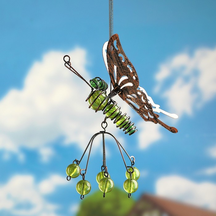 Декор садовый на пружине "Бабочка" микс