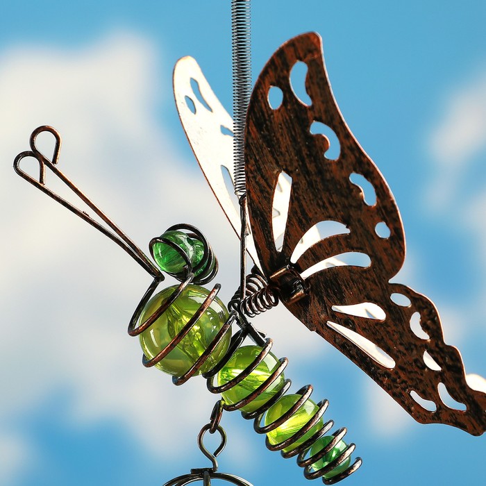 Декор садовый на пружине "Бабочка" микс