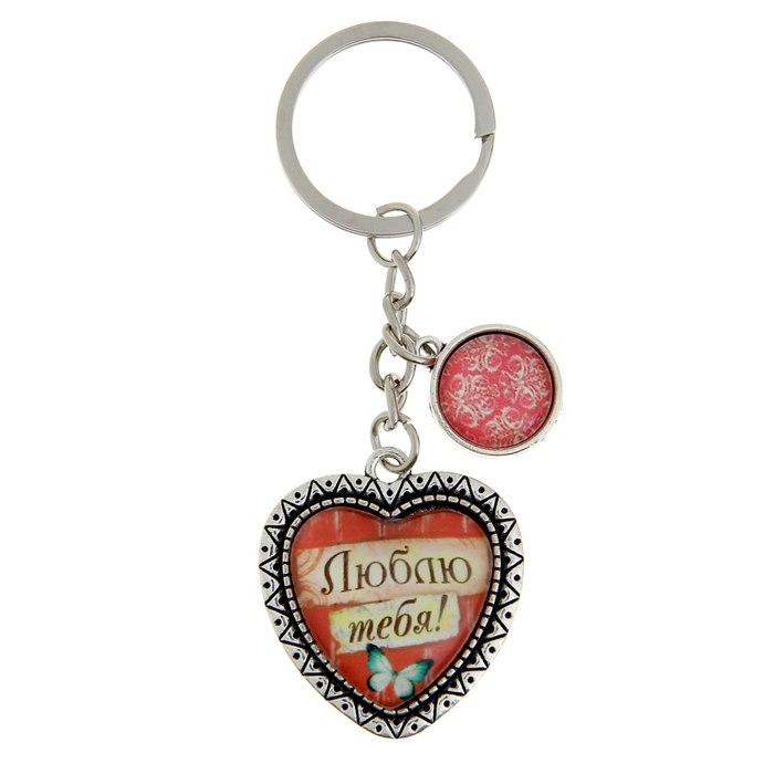 Брелок с стеклянным элементом, МИКС