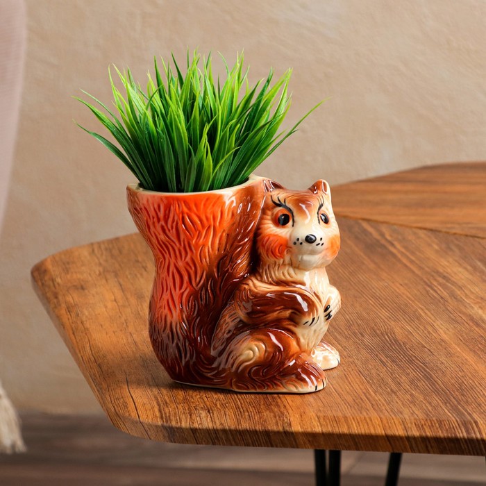 Фигурное кашпо "Белка" 0,5 л