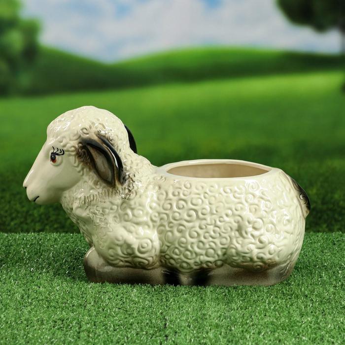 Фигурное кашпо "Овечка" 4 л, микс