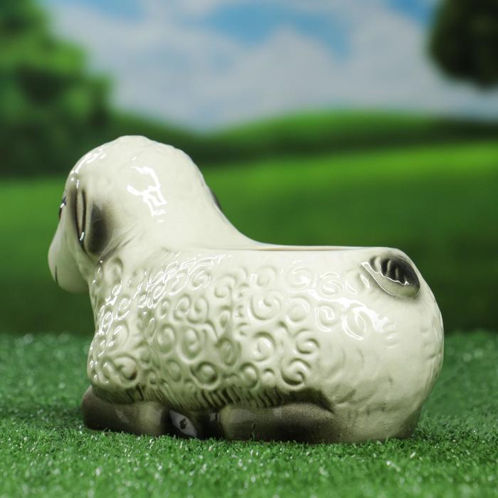 Фигурное кашпо "Овечка" 0,5 л, микс