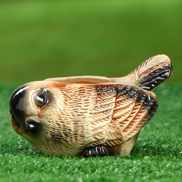 Фигурное кашпо "Синичка" 0,5 л, микс