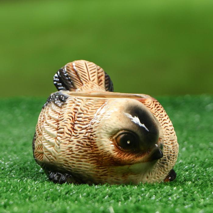 Фигурное кашпо "Синичка" 0,5 л, микс