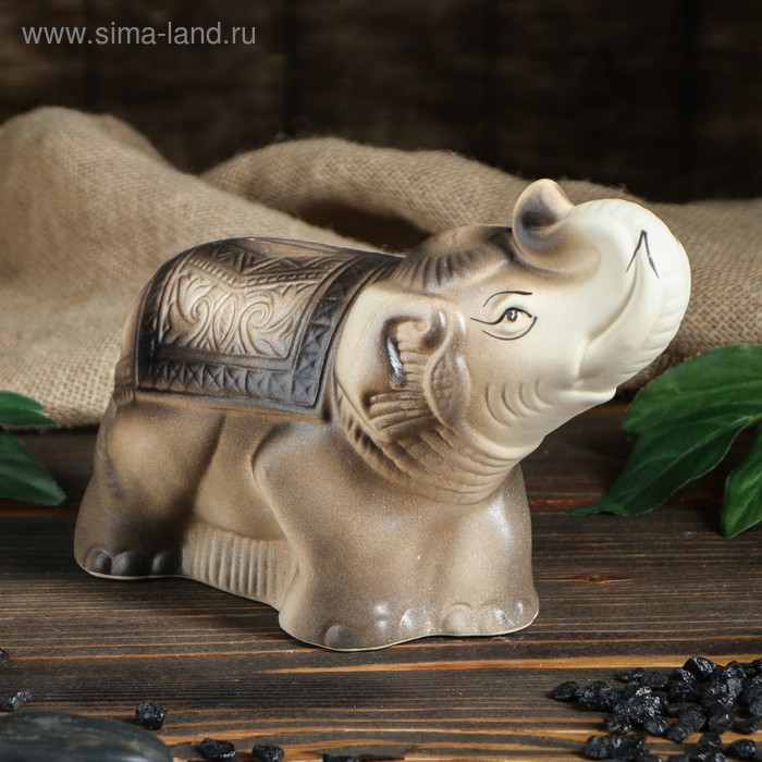 Животные  Сима-Ленд Копилка Слон, глянец, разноцветная, 15 см