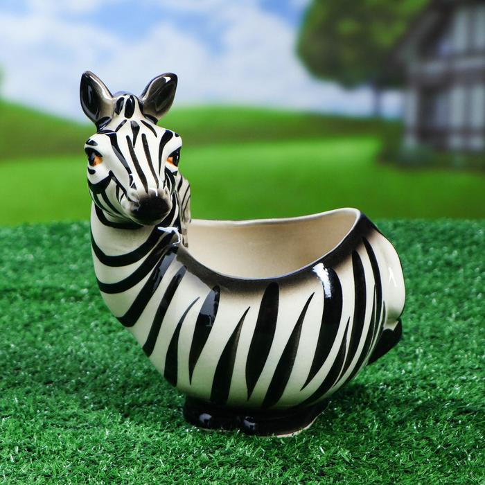 Фигурное кашпо "Зебра" 1 л
