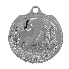 Медаль призовая, 2 место, серебро, d=5 см Ош
