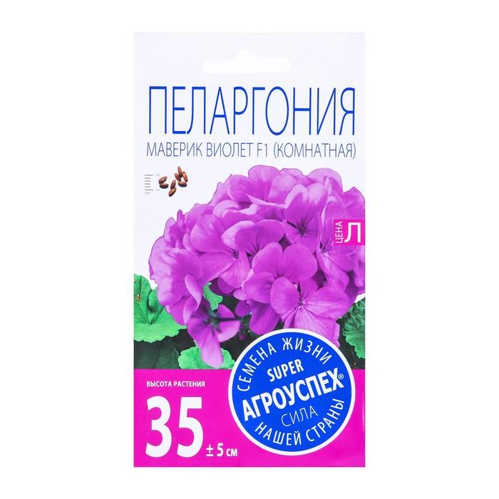 Семена комнатных цветов Пеларгония Маверик Виолет, 4 шт