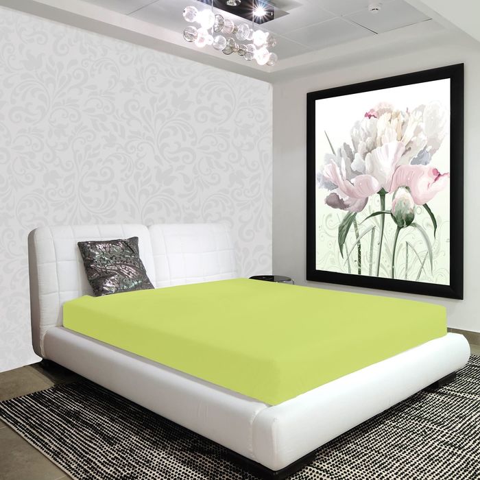 Простыня "Лайф Стайл" 1,5 сп., Лайм, размер 160х220 см