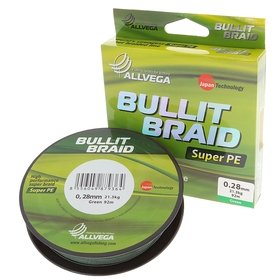 

Леска плетёная Allvega Bullit Braid dark green 0,28, 92 м