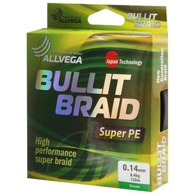 

Леска плетёная Allvega Bullit Braid dark green 0,14, 135 м