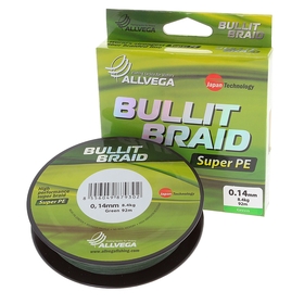 

Леска плетёная Allvega Bullit Braid dark green 0,14, 92 м