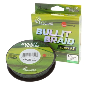 

Леска плетёная Allvega Bullit Braid dark green 0,20, 135 м