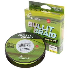 

Леска плетёная Allvega Bullit Braid hi-vis yellow 0,10, 92 м