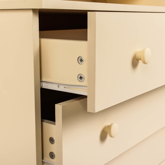 Комод детский пеленальный, 4 выдвижных ящика, цвет ваниль