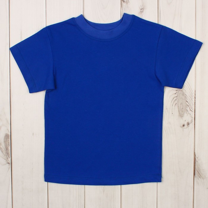 Футболка детская, рост 98 см, цвет васильковый Н004