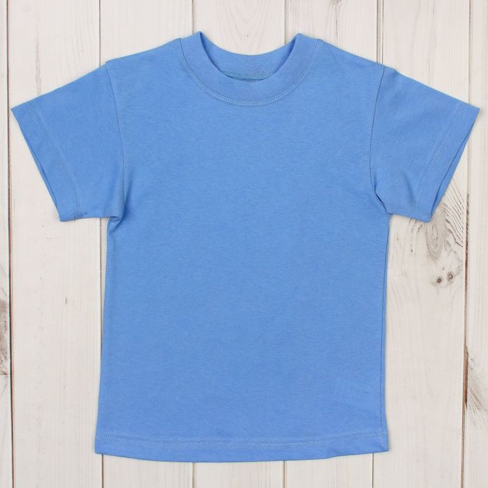 Футболка детская, рост 110 см, цвет голубой Н004
