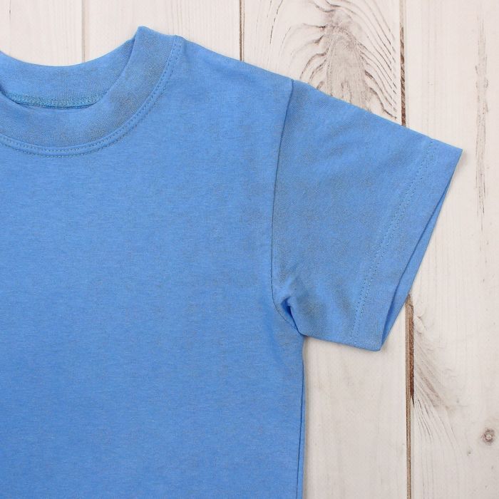 Футболка детская, рост 110 см, цвет голубой Н004