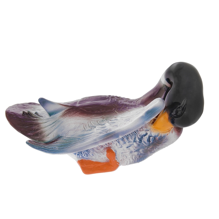 Садовая фигура "Чистящий перья селезень"