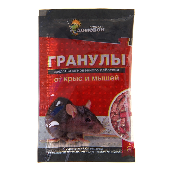 

Гранулы от грызунов Домовой Прошка, 30 г