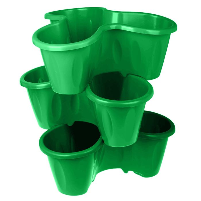 Кашпо многоярусное, 1 ярус, цвет салатовый