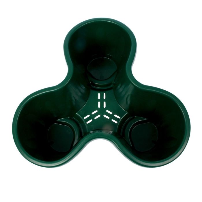 Кашпо многоярусное, 1 ярус, цвет темно-зеленый