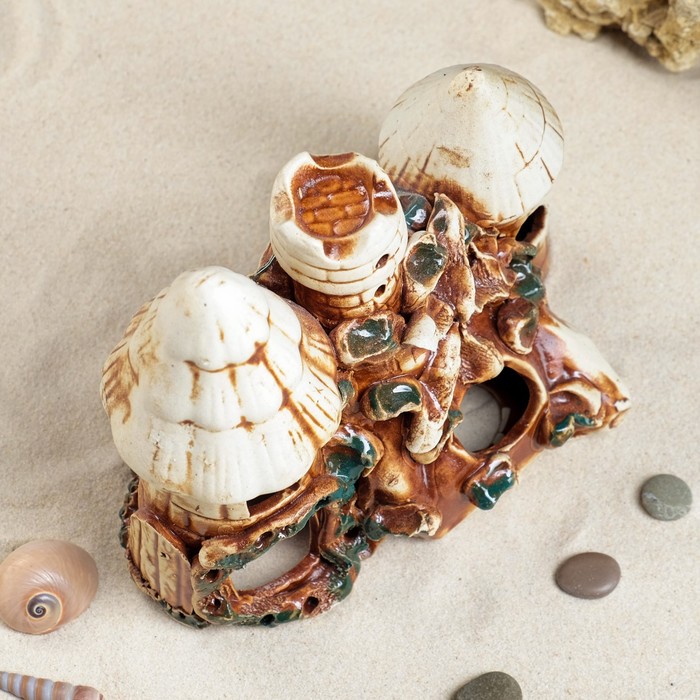 Декорации для аквариума "Башни на утесе" микс