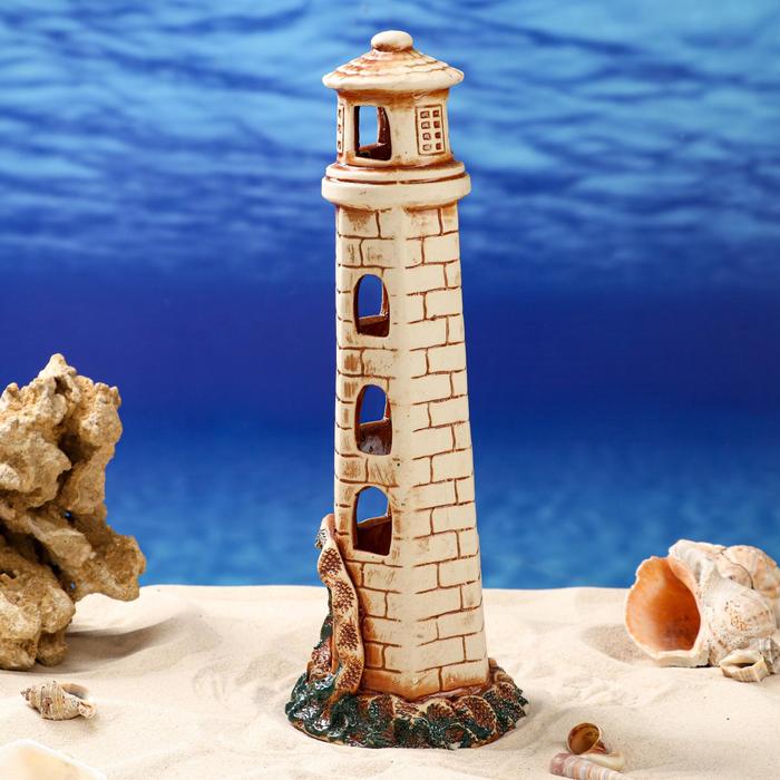 Декорации для аквариума "Маяк большой" микс