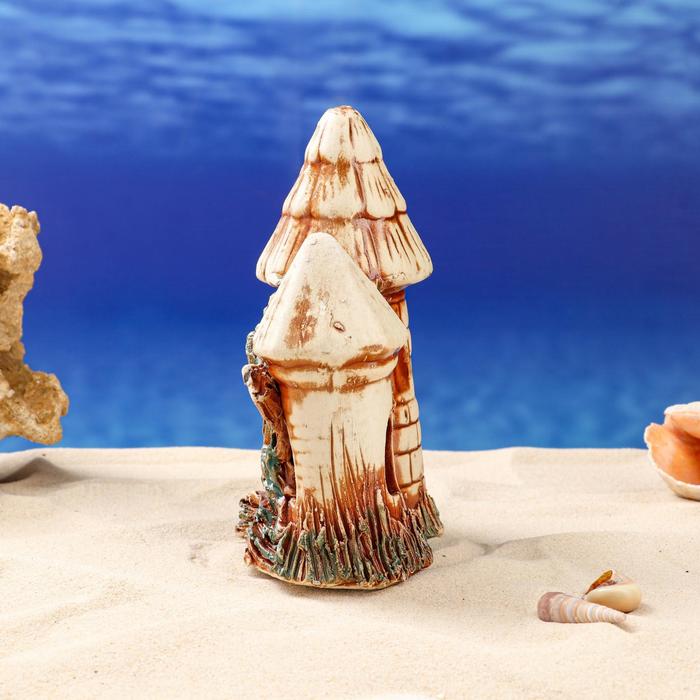 Декорации для аквариума "Замок двойной" микс