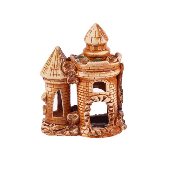 Декорации для аквариума "Замок двойной" микс