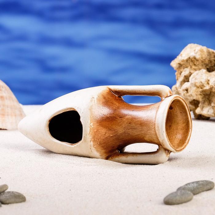 Декорации для аквариума "Амфора малая" микс