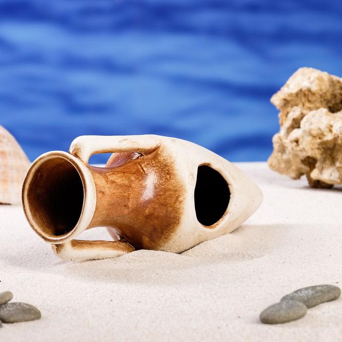 Декорации для аквариума "Амфора малая" микс