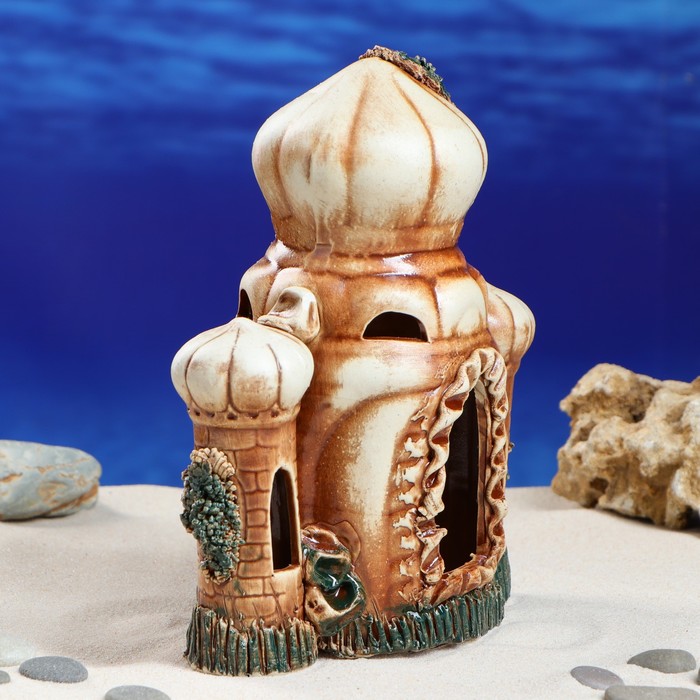 Декорации для аквариума "Восточный замок" микс