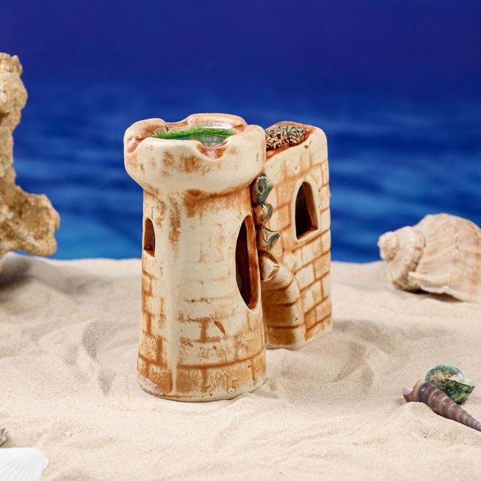 Декорации для аквариума "Стена", микс