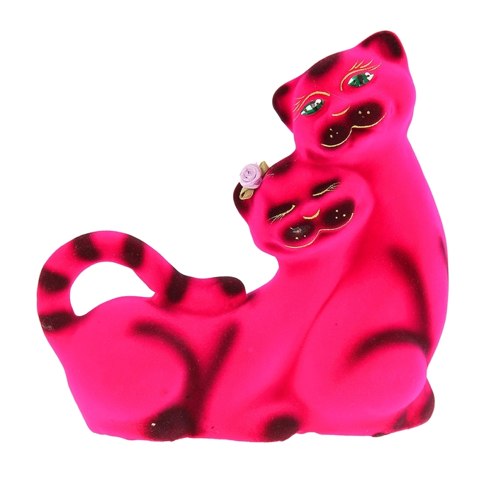 Копилка "Пара" малая, малиновая, флок