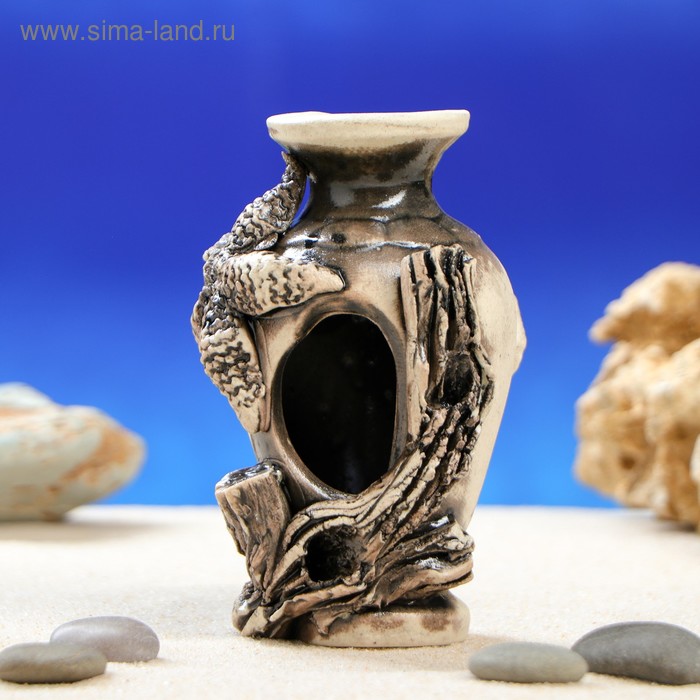 

Декорация для аквариума "Амфорка маленькая'', 4х11х7 см, микс