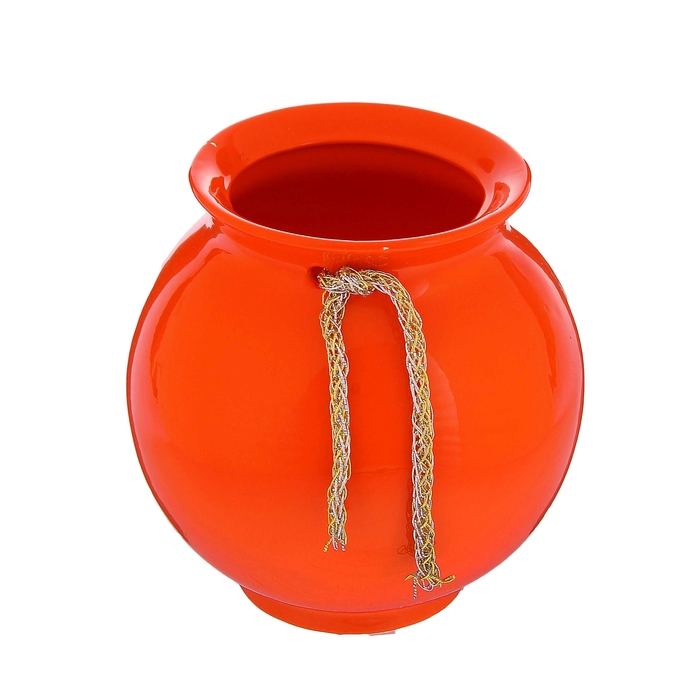 Ваза "Шар" малая, оранжевая, глянец