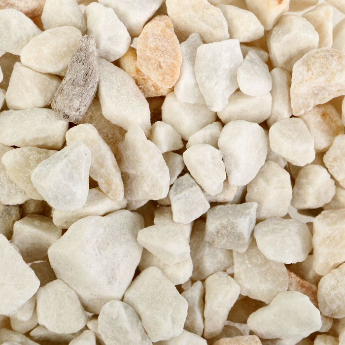 Грунт для аквариума "Мраморная крошка белая" 5-10 мм, 1 кг 350013