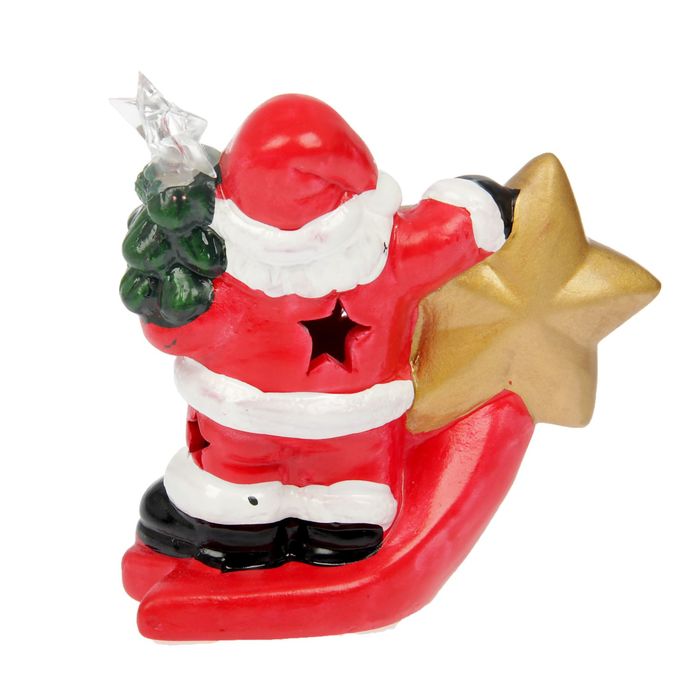 Сувенир "Дед Мороз с ёлочкой и звездой" световой