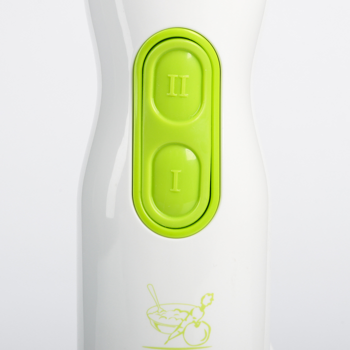 Блендер ручной Polaris PHB 0528, 3в1, 500Вт, 2 скорости, белый/зеленый