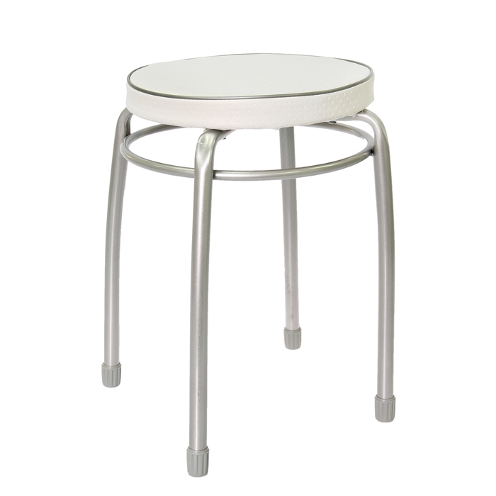 Табурет "Элит" с ободом, цвет светло-серый